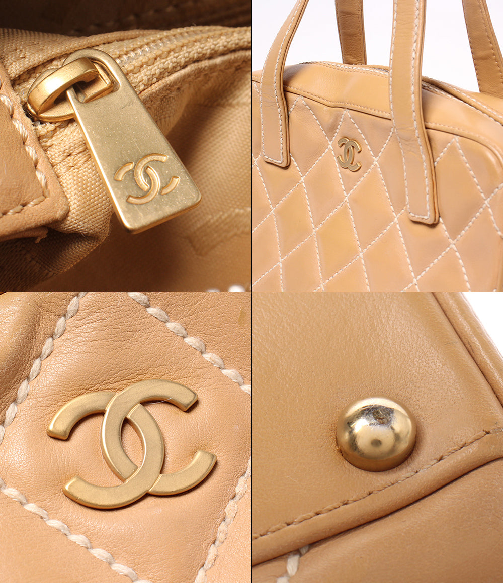 CHANEL ハンドバッグ 8番台 ゴールド金具 ワイルドステッチ レディース
