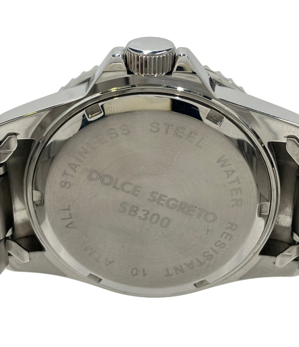 DOLCE SEGRETO 腕時計 クオーツ ブラック SB300 メンズ ドルチェ・セグレート