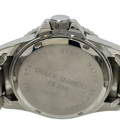 DOLCE SEGRETO 腕時計 クオーツ ブラック SB300 メンズ ドルチェ・セグレート