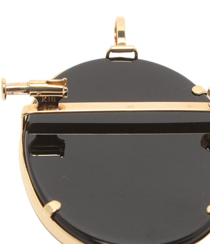 美品 ブローチ ペンダントトップ K18 ストーンカメオ レディース