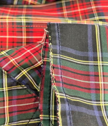 FRED PERRY 77Circa 長袖シャツ 77circaコラボ  タータンチェック柄 再構築 カプセルコレクション メンズ SIZE 38 (S) フレッドペリー ナナナナサーカ