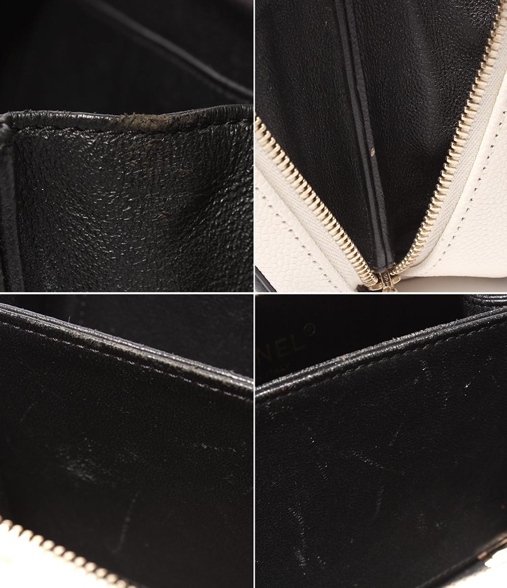 CHANEL チェーンショルダーバッグ バニティバッグ  斜め掛け ゴールド金具 キャビアスキン マトラッセ ココマーク CCフィリグリー A93342 レディース