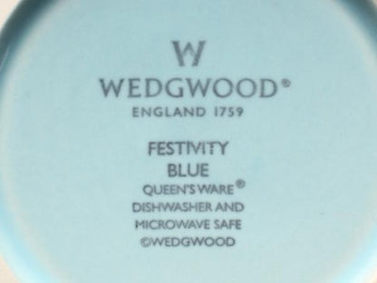 美品 WEDGWOOD マグカップ 2点セット ペア フェスティビティ アイボリー ブルー ウエッジウッド