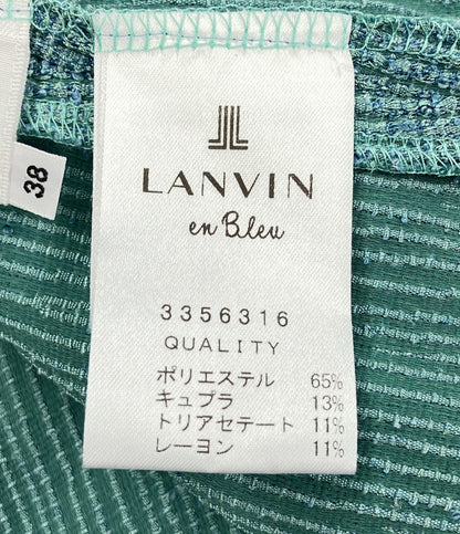 美品 ランバンオンブルー ループジャガードノースリーブワンピース 3356316 レディース SIZE 38 (M)