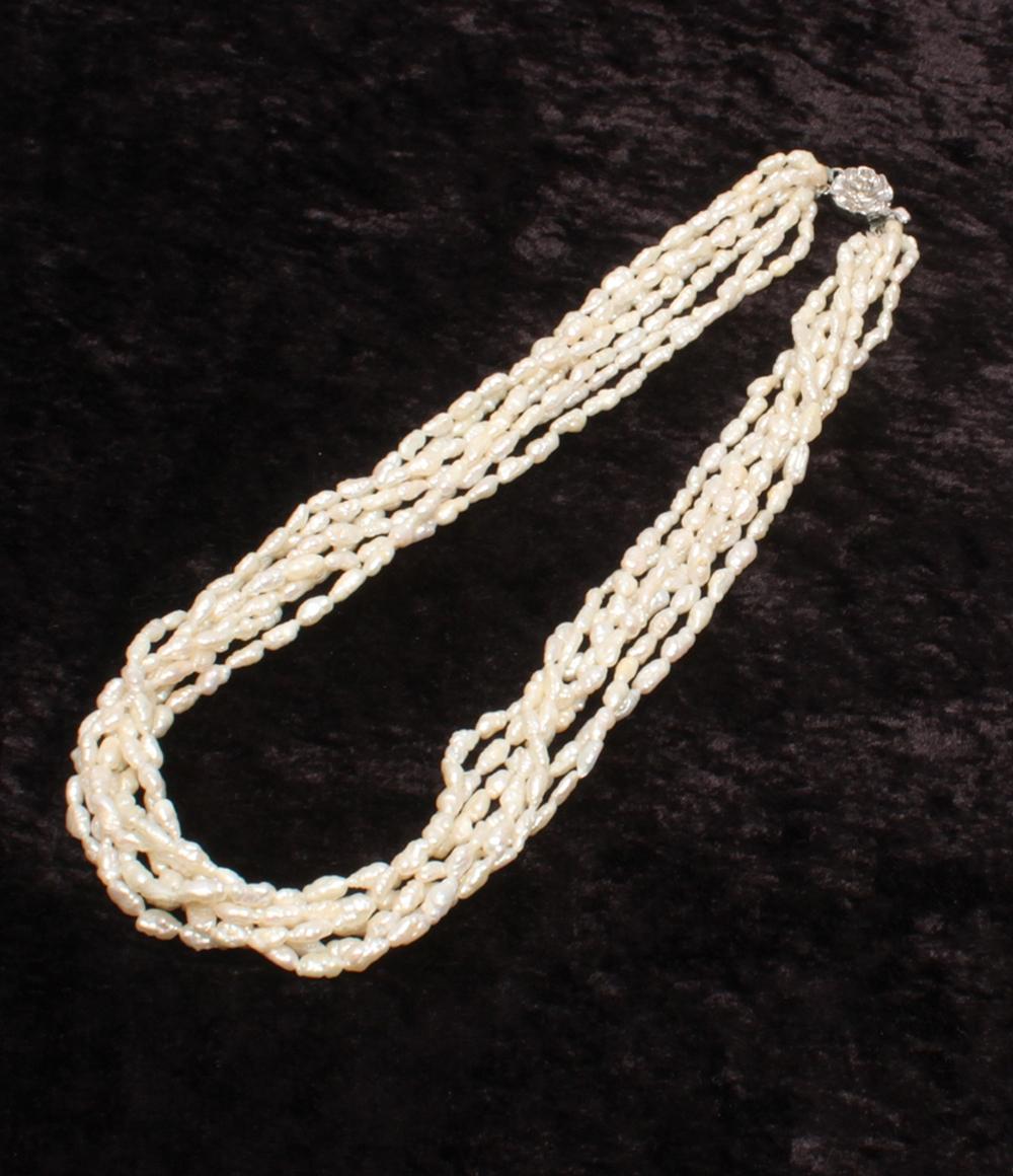 7連ネックレス SV 淡水パール レディース