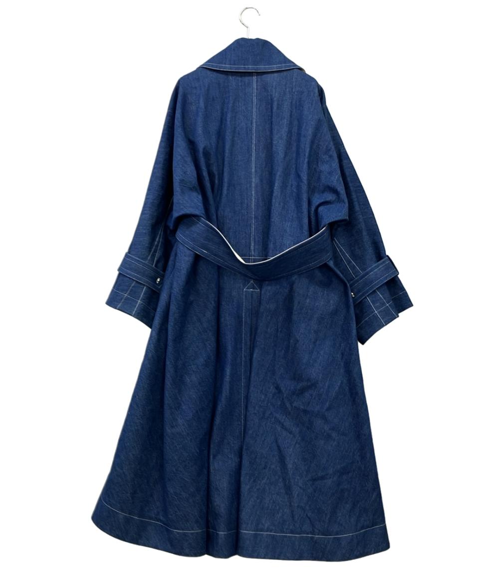 美品 support surface デニムコート タグ付き オーバーサイズ インディゴ レディース SIZE 1 (S) サポートサーフェス