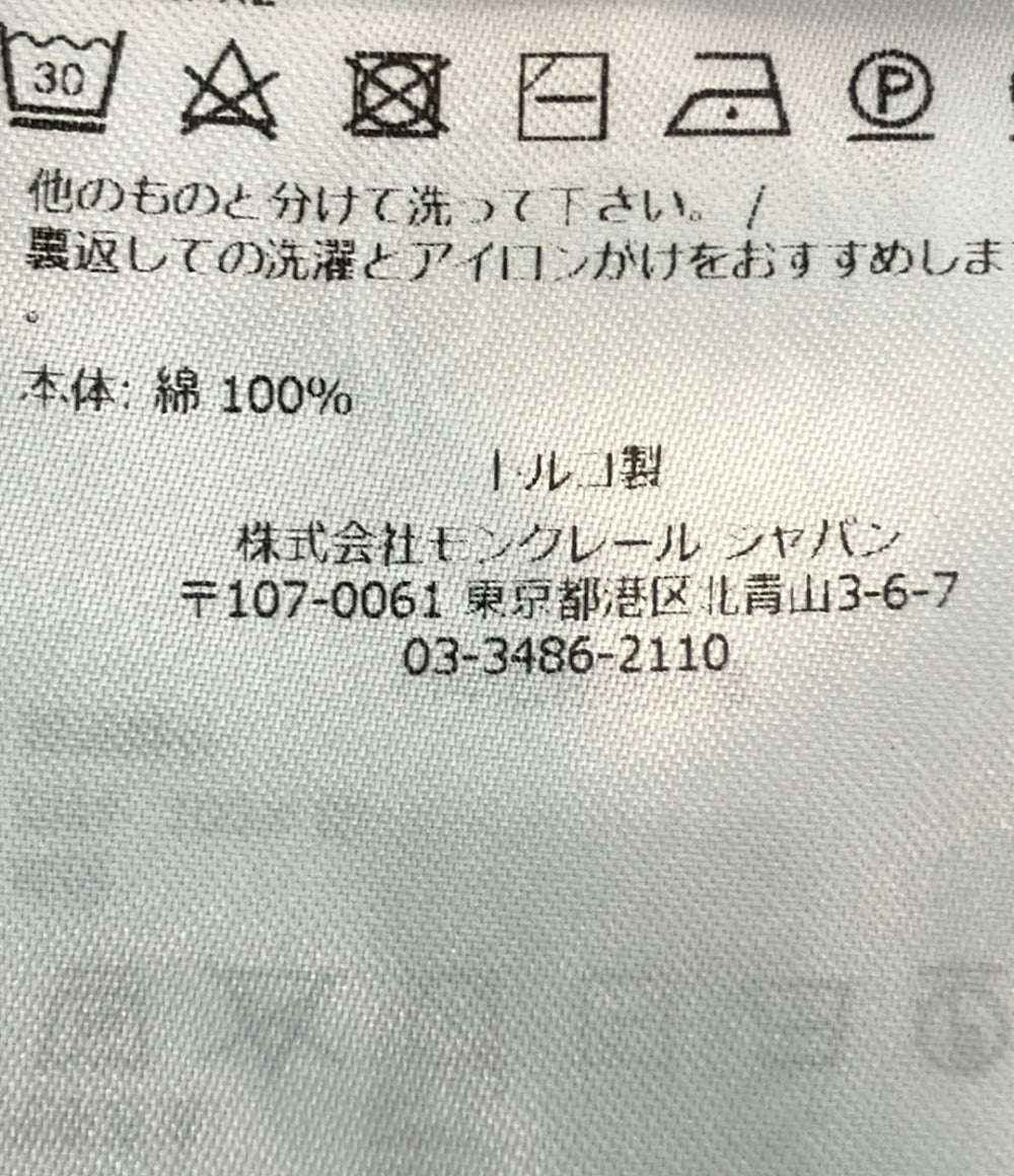 MONCLER 半袖Tシャツ グリーン ロゴ ワッペン インポート H20918C00026 メンズ SIZE XL モンクレール