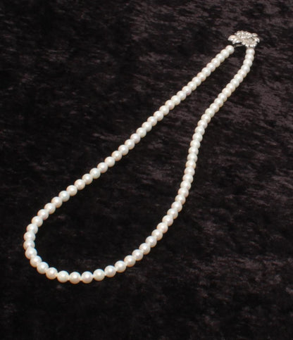 ネックレス SV パール 7.0-7.5mm フラワーモチーフ レディース