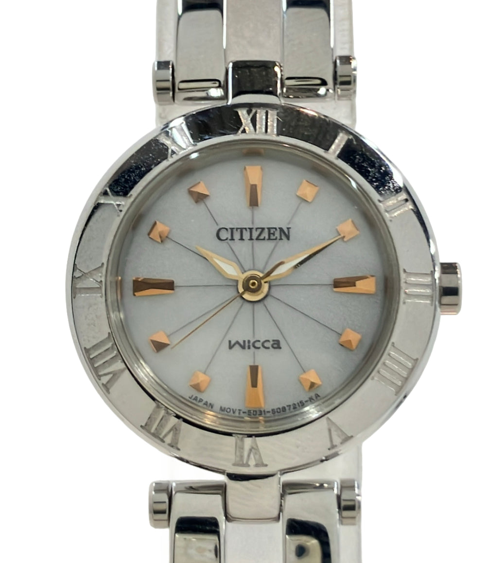 CITIZEN 腕時計 ウィッカ wicca ソーラー シルバー E031-S057264 レディース シチズン