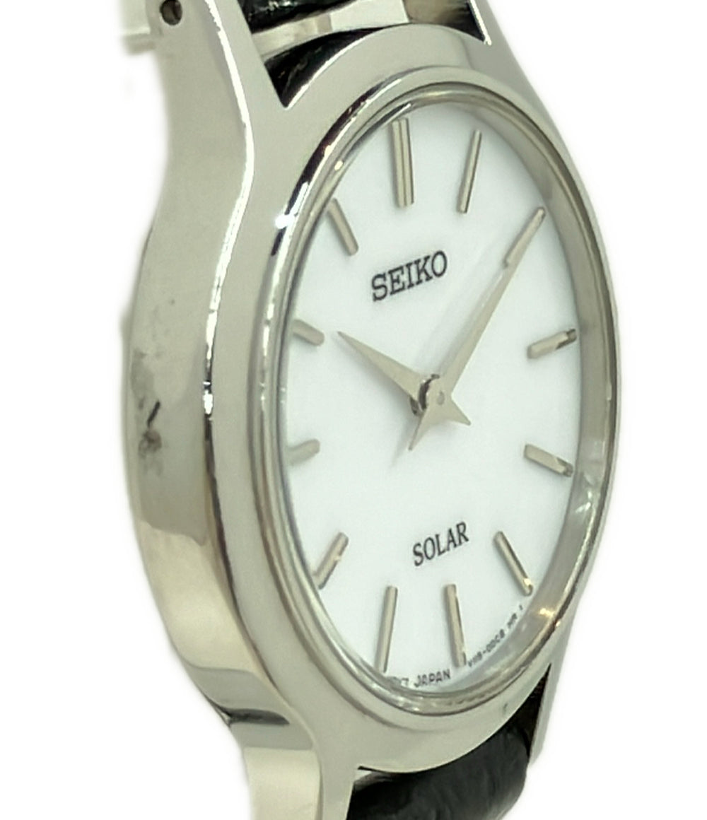 SEIKO 腕時計 ソーラー ホワイト V115-0BS0 レディース セイコー