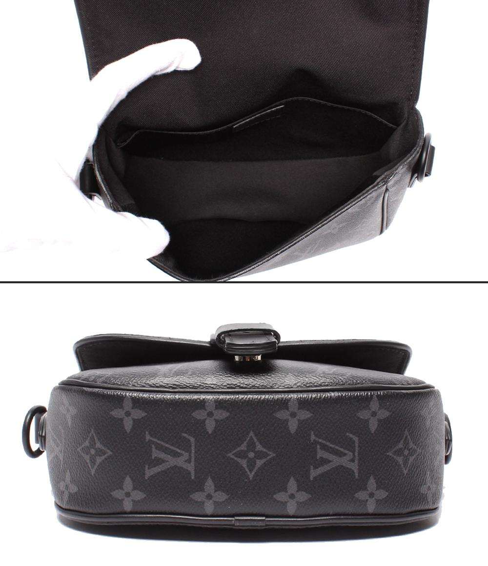 美品 LOUIS VUITTON ショルダーバッグ 斜め掛け 肩掛け モンスリ メッセンジャーPM モノグラム エクリプス M12519 メンズ レディース ルイ・ヴィトン