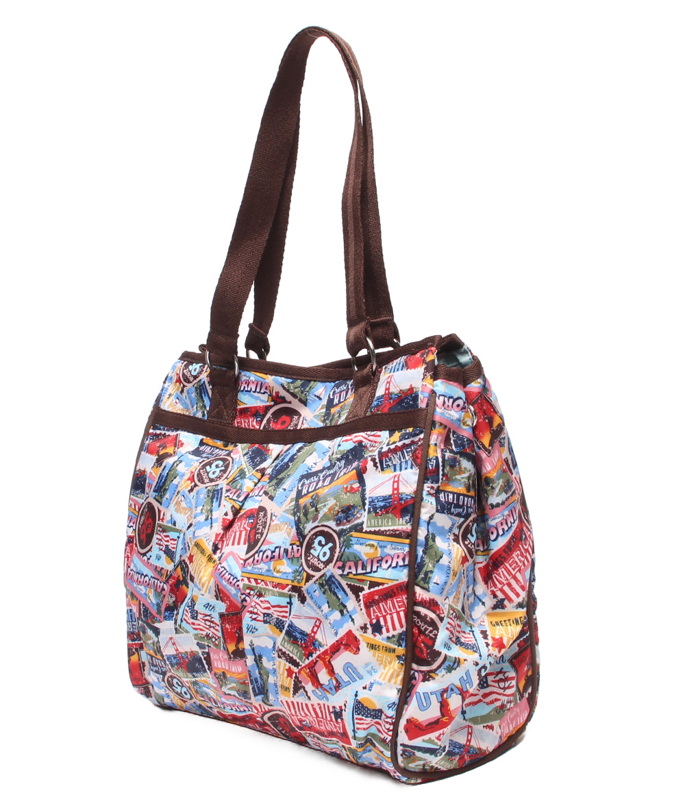 美品 LeSportsac 2WAYトートバッグ ショルダーバッグ 肩掛け 斜め掛け レディース レスポートサック