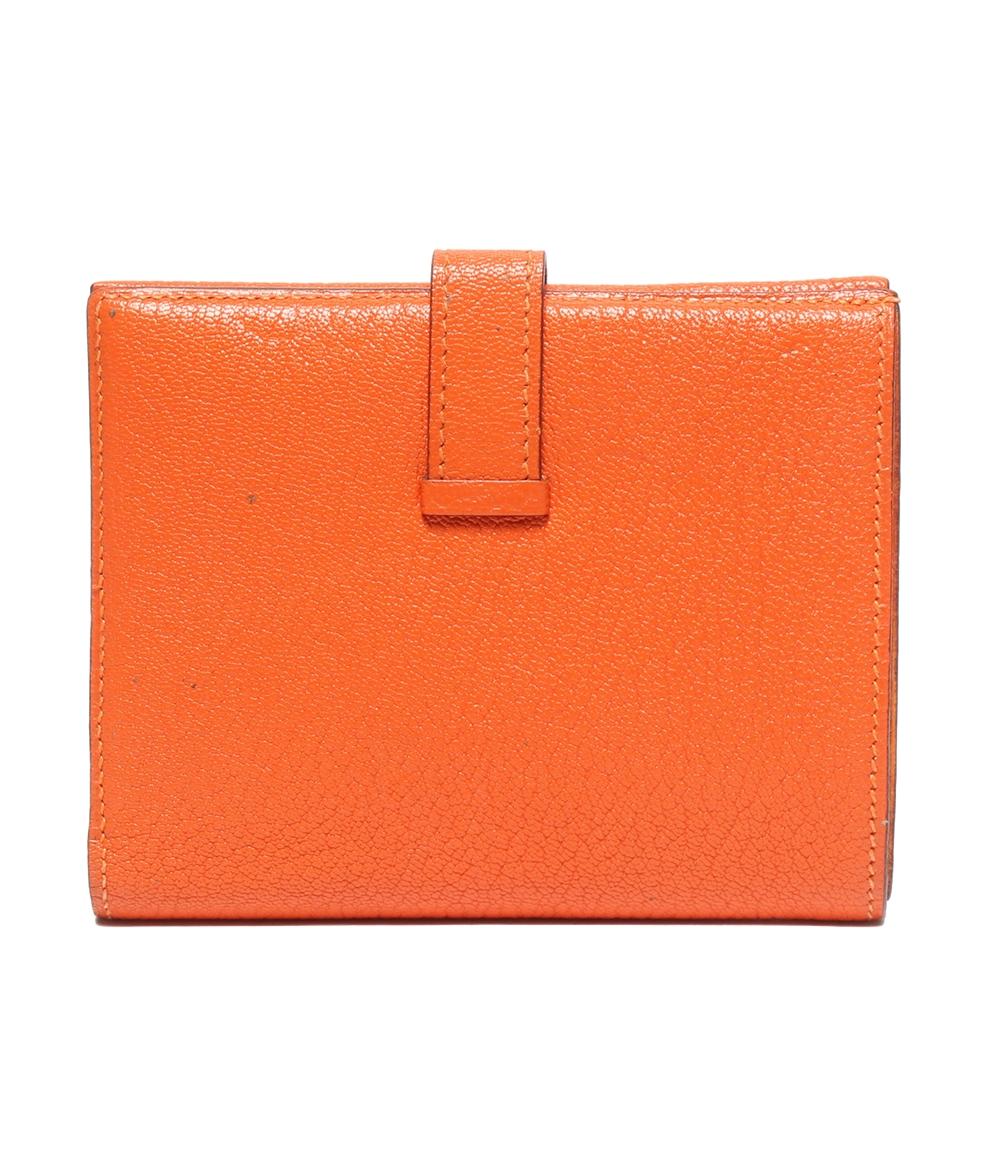 HERMES 二つ折り財布 □G刻印 シルバー金具 ベアンコンパクト レディース エルメス