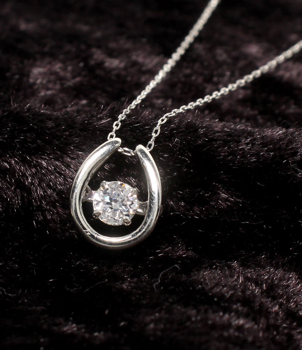 美品 ネックレス Pt900 Pt850 ダイヤ 0.20ct レディース