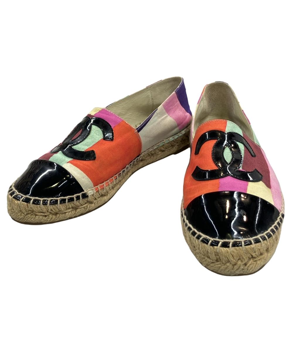 シャネル エスパドリーユ スリッポン フラットシューズ レディース SIZE 37 (L) CHANEL