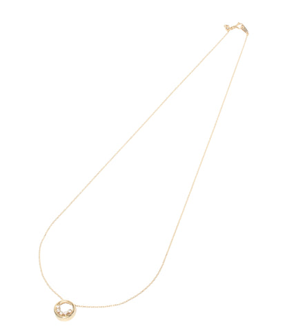美品 ネックレス K18 ダイヤ0.12ct レディース
