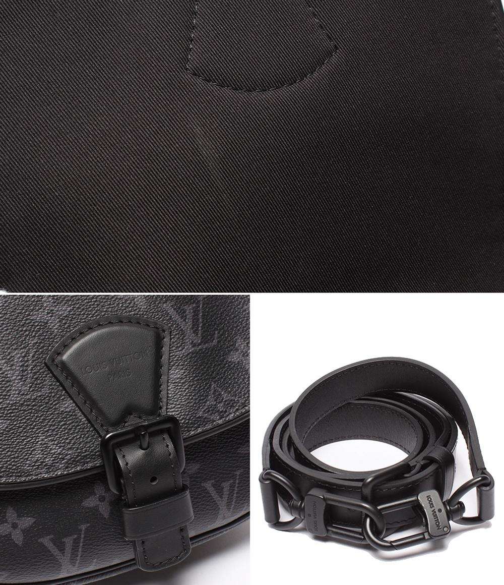 美品 LOUIS VUITTON ショルダーバッグ 斜め掛け 肩掛け モンスリ メッセンジャーPM モノグラム エクリプス M12519 メンズ レディース ルイ・ヴィトン