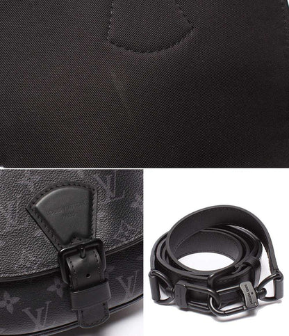 美品 LOUIS VUITTON ショルダーバッグ 斜め掛け 肩掛け モンスリ メッセンジャーPM モノグラム エクリプス M12519 メンズ レディース ルイ・ヴィトン