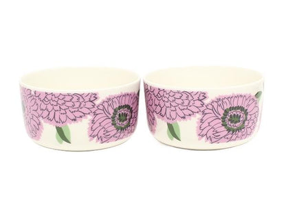 美品 Marimekko ボウル 皿 2点セット 12cm プリマヴェーラ ライラック マリメッコ