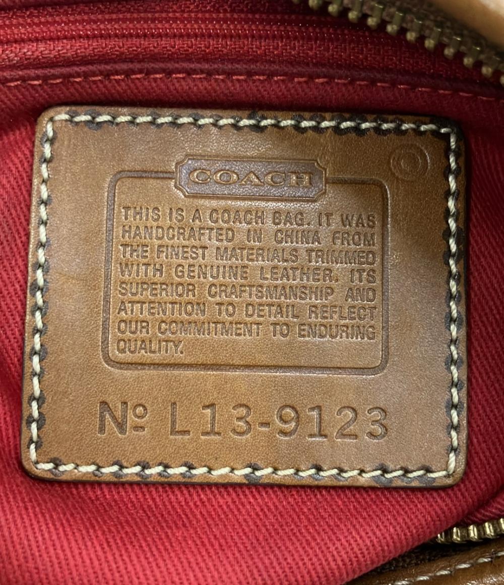COACH キャンバス レザー ショルダーバッグ 斜め掛け 9123 レディース
