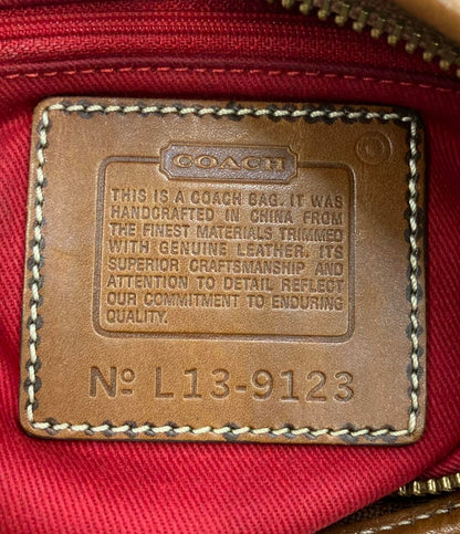 COACH キャンバス レザー ショルダーバッグ 斜め掛け 9123 レディース コーチ