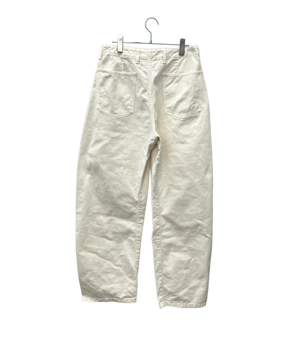 LEMAIRE デニムパンツ ホワイト コットン ワイド 1159-343-8696 メンズ SIZE M ルメール
