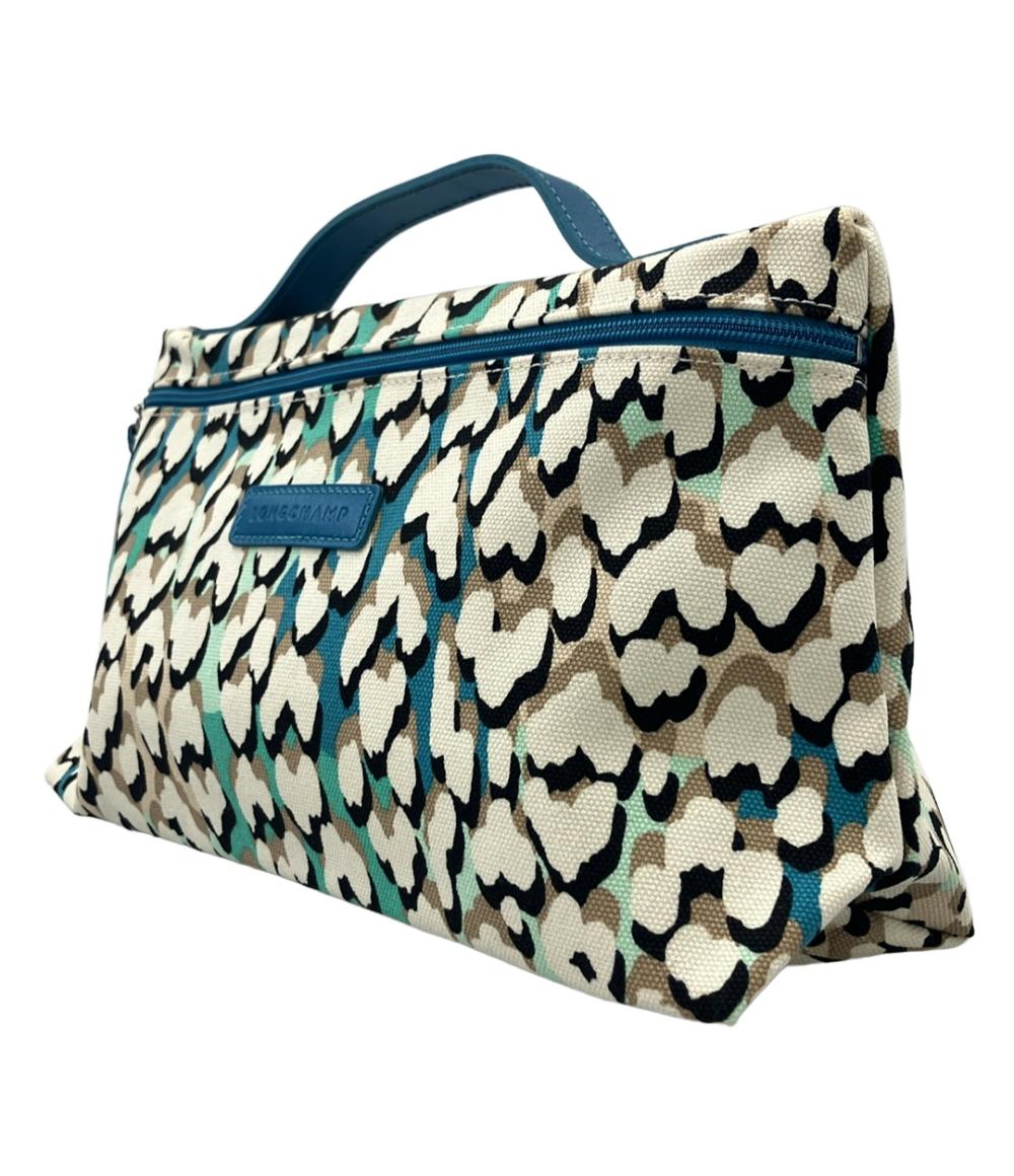 Longchamp ロンシャン レオパード柄 ショルダーバッグ ナイロンキャンバス レディース [中古] LONGCHAMP - Longchamp ロンシャン レオパード柄 ショルダーバッグ