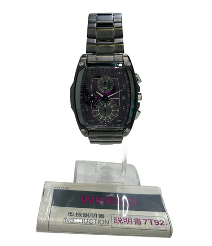 SEIKO 腕時計 WIRED ワイアード クオーツ パープル 7T92-0KW0 メンズ セイコー