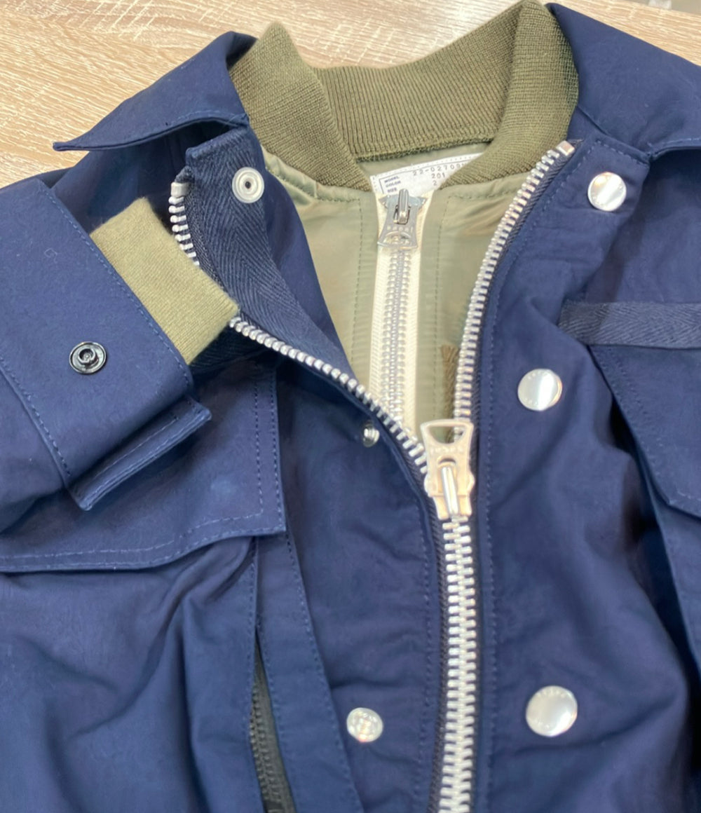 Sacai ブルゾン ドッキング 22SS Nylon Twill Mix Blouson 22-02709M メンズ SIZE 2 (M) サカイ