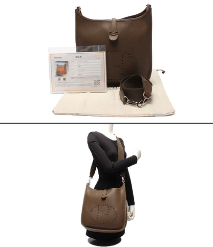 HERMES ショルダーバッグ シルバー金具 斜め掛け □K刻印 エブリン2PM レディース メンズ エルメス