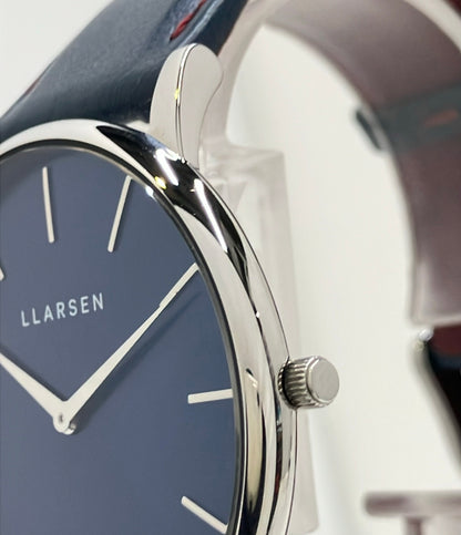 LLARSEN 腕時計 クオーツ ネイビー メンズ エルラーセン