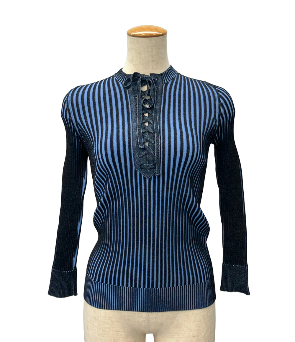 GUCCI 長袖 レースアップ リブニット 381092 - X7251 レディース SIZE S グッチ