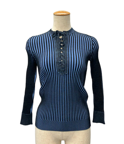 GUCCI 長袖 レースアップ リブニット 381092 - X7251 レディース SIZE S グッチ