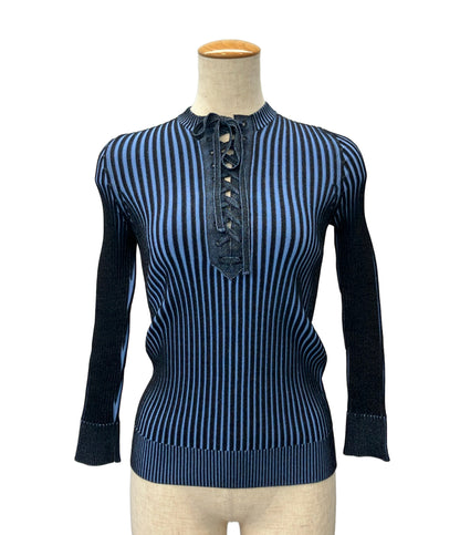 GUCCI 長袖 レースアップ リブニット 381092 - X7251 レディース SIZE S グッチ