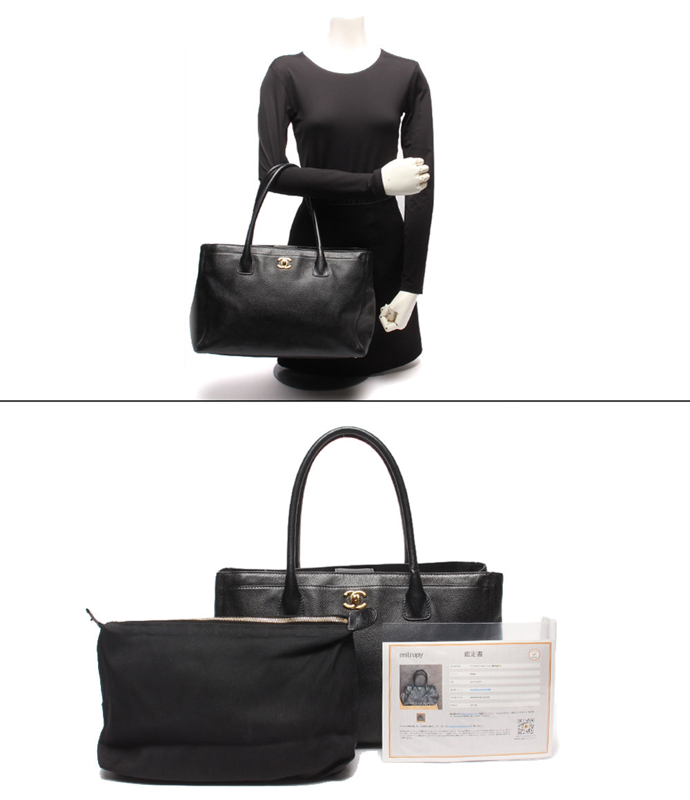 CHANEL トートバッグ ゴールド金具 キャビアスキン 12番台 エグゼクティブトート A15206 レディース シャネル