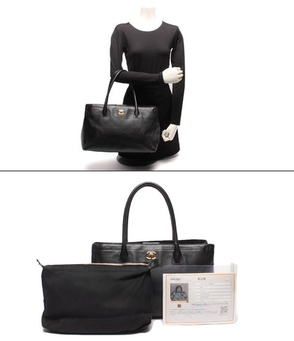 CHANEL トートバッグ ゴールド金具 キャビアスキン 12番台 エグゼクティブトート A15206 レディース シャネル