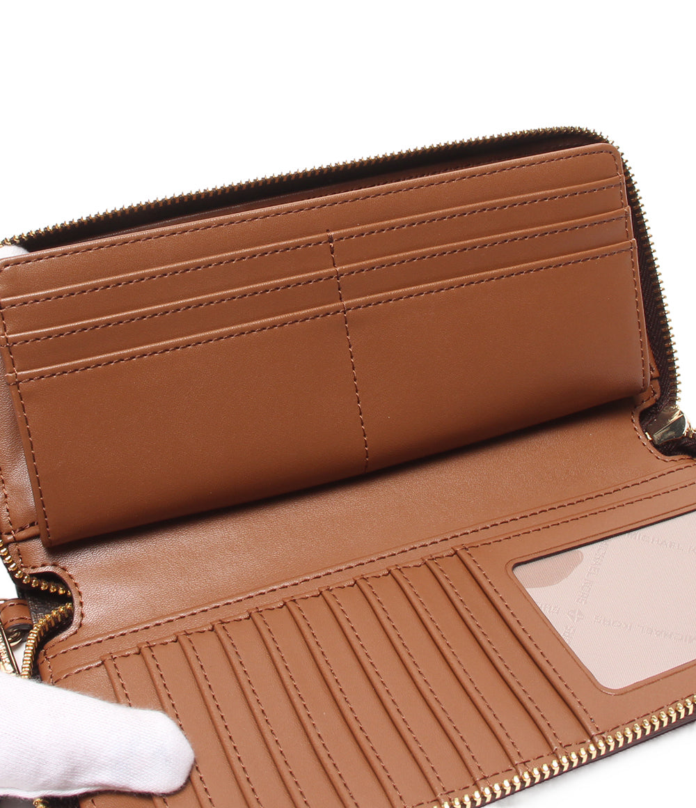 美品 MICHAEL KORS ラウンドファスナー長財布 レディース マイケルコース