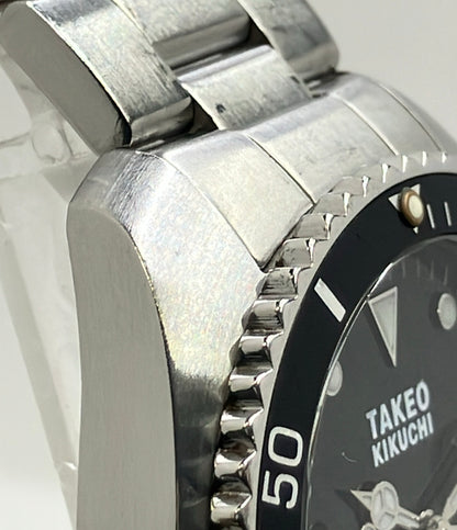 TAKEO KIKUCHI 腕時計 クオーツ ブラック TK-20C5 メンズ タケオキクチ