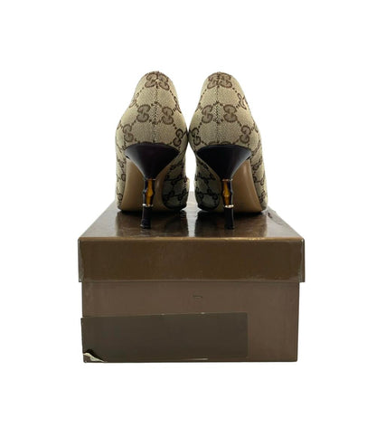 GUCCI パンプス GGキャンバス バンブーヒール レディース SIZE 36 C (23cm) グッチ
