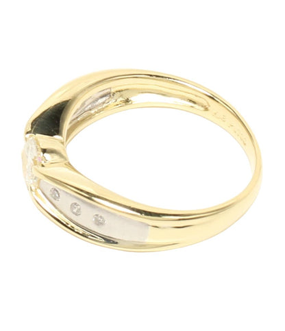 美品 リング 指輪 K18 Pt900 ダイヤ0.36ct 0.08ct レディース