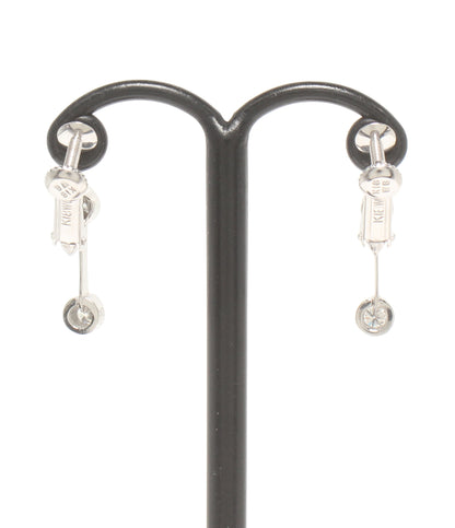 美品 イヤリング K18WG ダイヤ0.30ct レディース