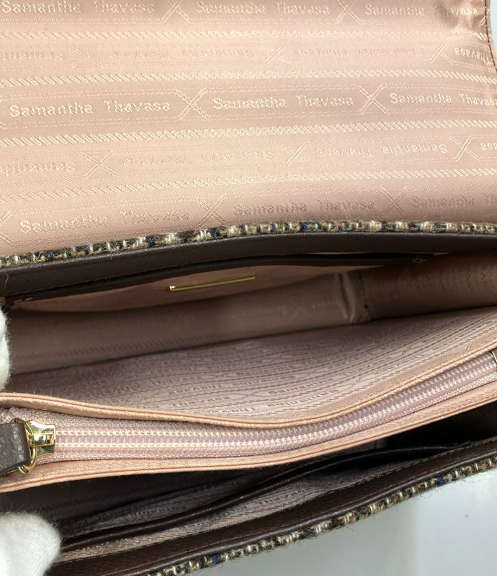 Samantha Thavasa Abraham Moon & Sons 2way ハンドバッグ ショルダーバッグ 斜め掛け チェーン チェック柄 レディース サマンサタバサ