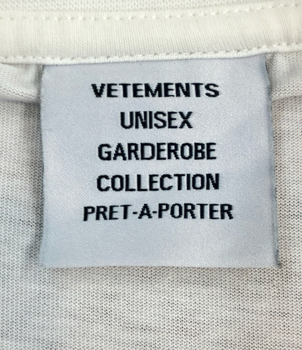 VETEMENTS 半袖Tシャツ ホワイト ロゴ ストリート CWCO221058 メンズ SIZE S ヴェトモン