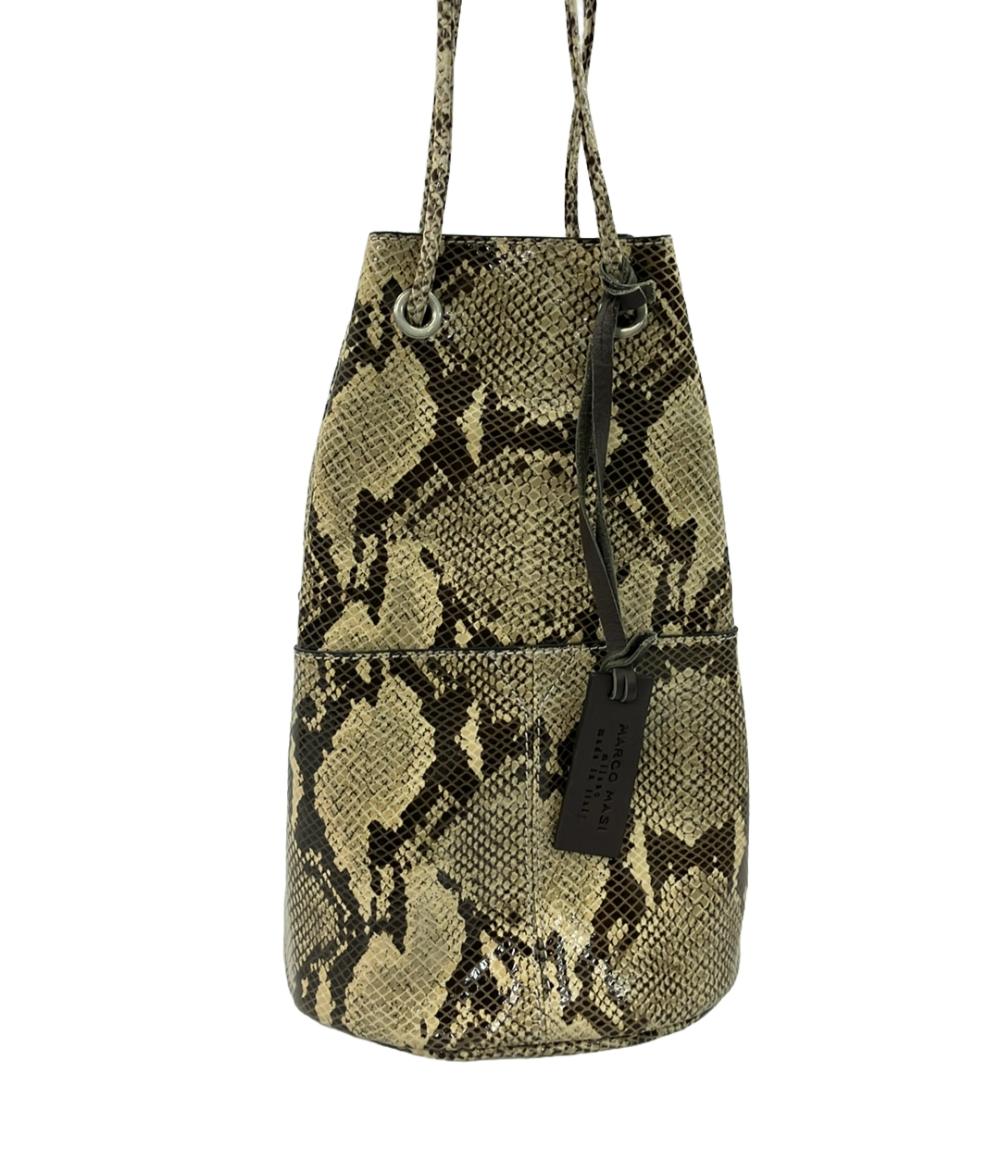 マルコマージ パイソン巾着ショルダーバッグ 肩掛け レディース MARCO MASI