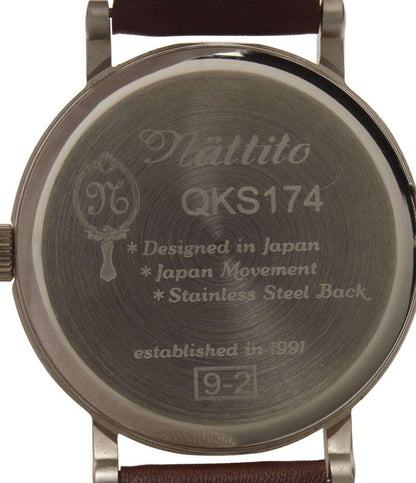 nattito 腕時計 クオーツ アイボリー QKS174 レディース
