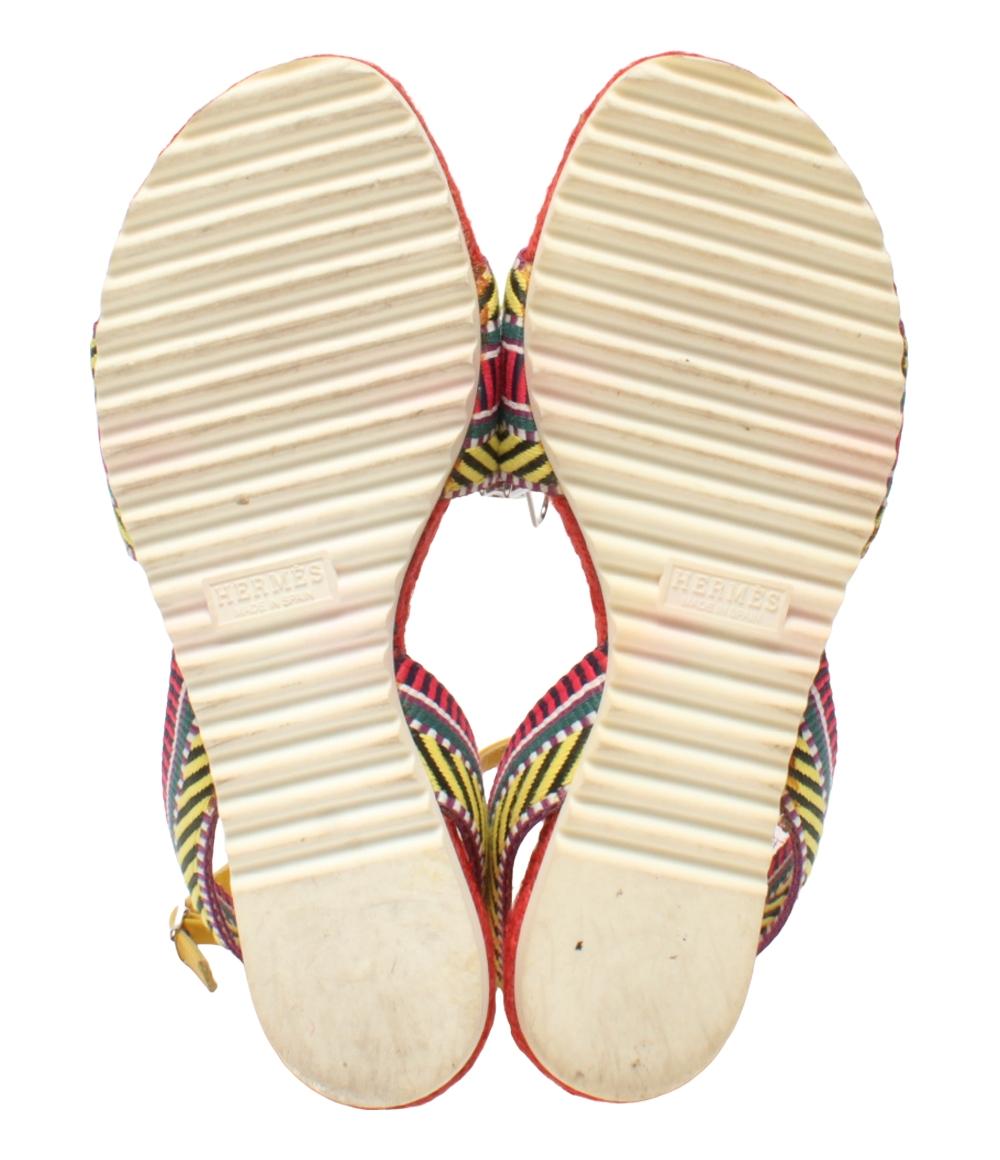 HERMES アンクルストラップサンダル サングルカヴァル エスパドリーユ 181092Z レディース SIZE 35 22.5(cm) エルメス