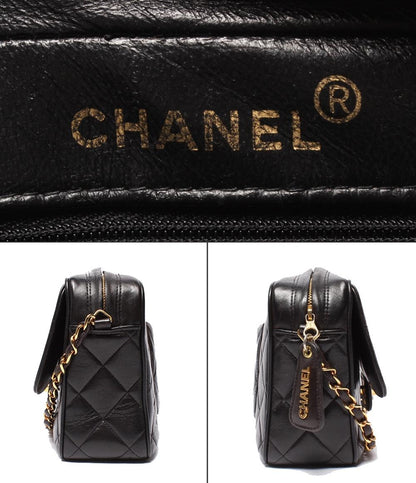 CHANEL チェーンショルダーバッグ シングルチェーン 斜め掛け 肩掛け ゴールド金具 ラムスキン レディース シャネル