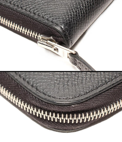 エルメス ラウンドファスナー長財布 Z刻印 シルバー金具 オールレザー アザップロング メンズ HERMES