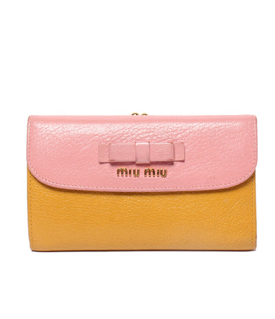 Miu Miu 二つ折り長財布 5ME120 レディース ミュウ ミュウ