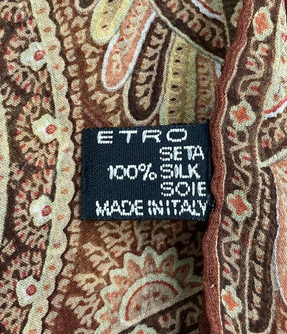 エトロ シルクストール シルク 100% ペイズリー柄 レディース ETRO